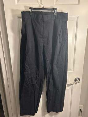 COS Trousers Size 36R Black Cotton Blend Pants